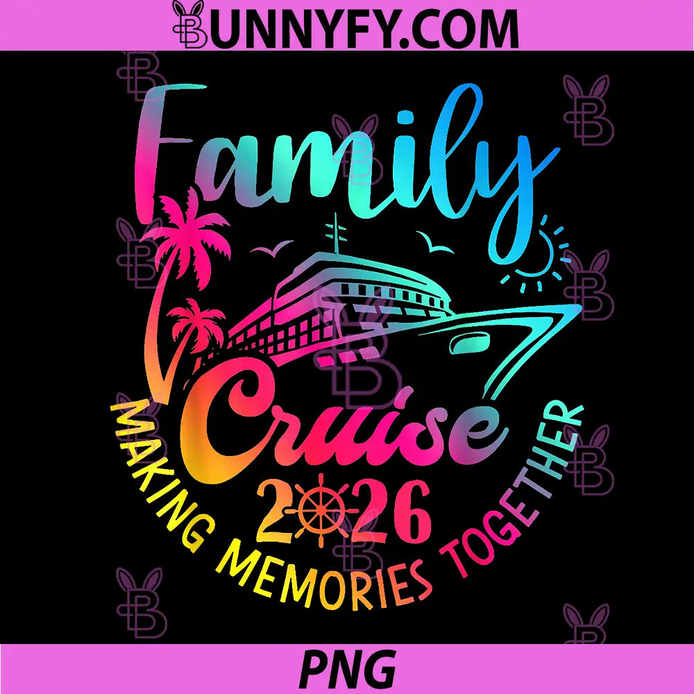 Family Cruise 2026 PNG, Summer Making Memories Together Party PNG 