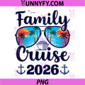 Family Cruise 2026 PNG, Summer Vacation Matching Family Cruise PNG