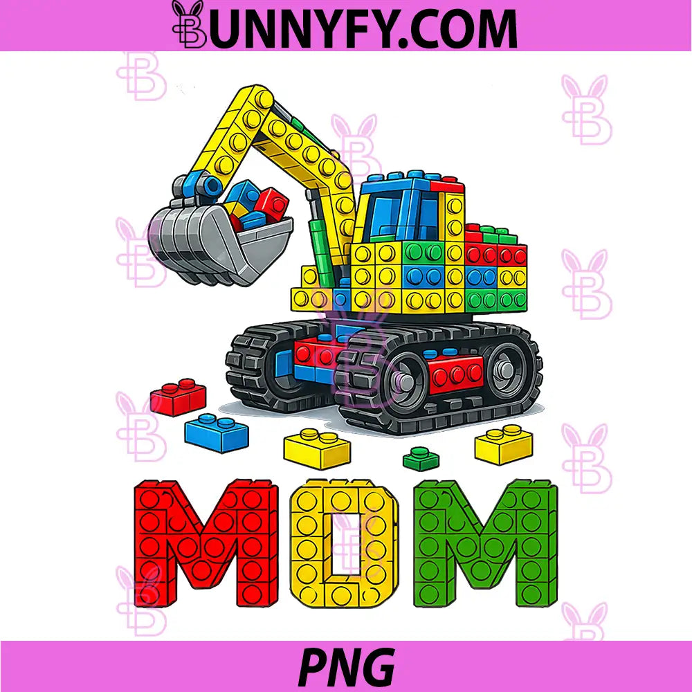 Family Mom Master Builder PNG, Building Bricks Blocks Mothers Day PNG