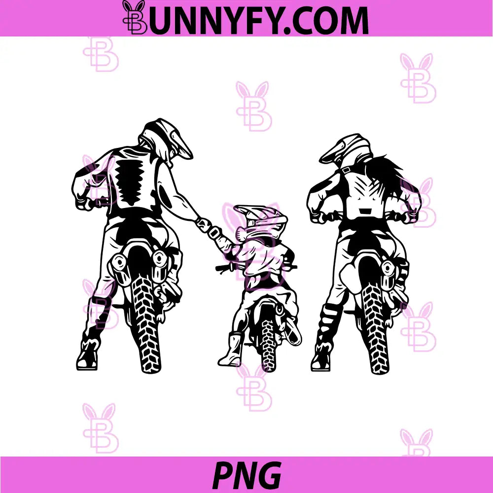 Family Motocross Svg, Motocross Svg, Father Kid Mom Motocross Svg