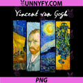 Famous Van Gogh Paintings Art PNG, Starry Night Flowers Portrait PNG
