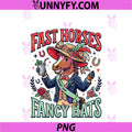Fast Horses Fancy Hats PNG, Derby Horse Graphic PNG