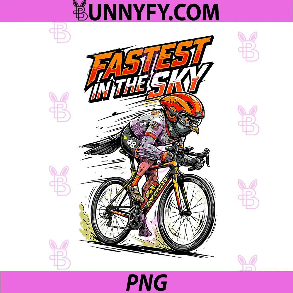 Fastest in The Sky PNG, Cycling Pigeon Road Bike PNG