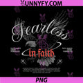 Fearless In Faith Eagle Graphic PNG, Faith Makes Crime Powerless Quote PNG