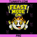 Feast Mode On PNG, Neon Foodie Plate Flame Trophy Eyes PNG