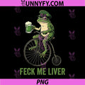 Feck Me Liver PNG, Funny Frog Drinking Beer St Patricks Day PNG