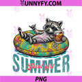 Feral Girl Summer PNG, Funny Feral Raccoon Summer Vacation PNG