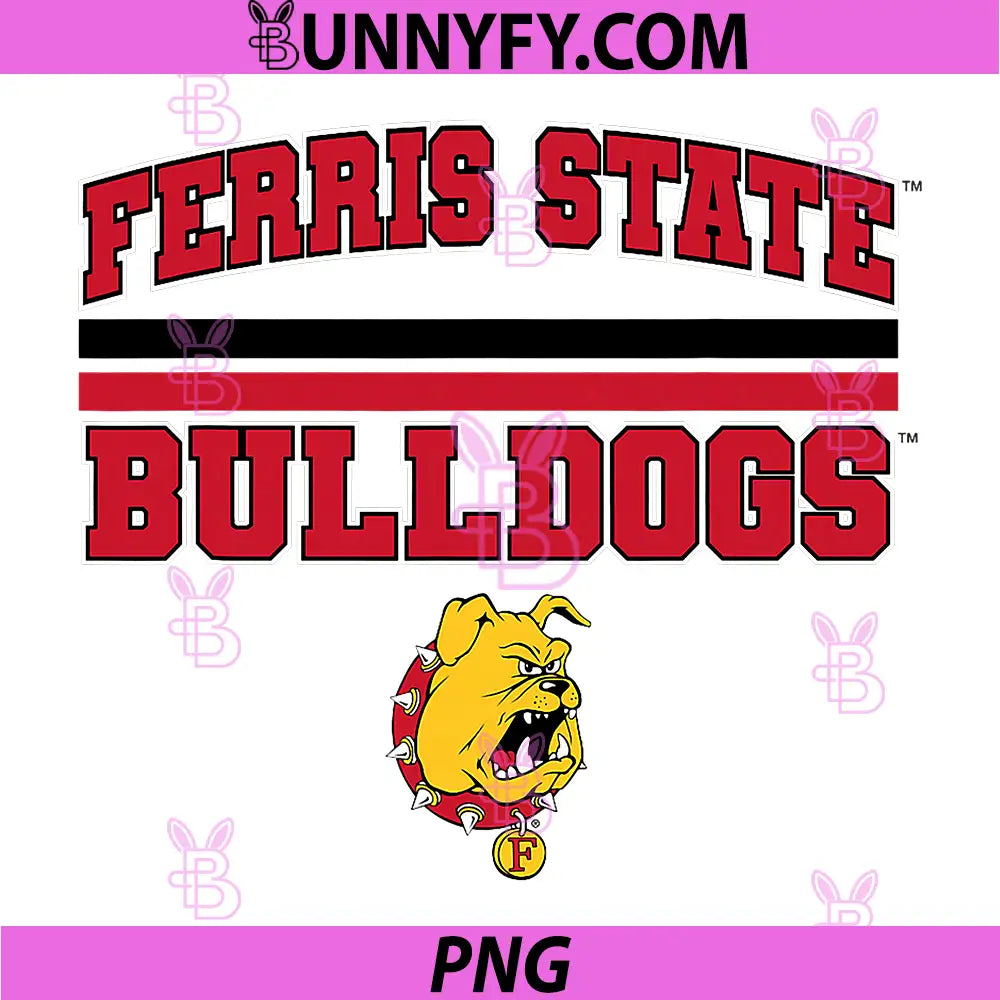 Ferris State Bulldogs PNG, Official NCAA University  NAFPFER01 PNG