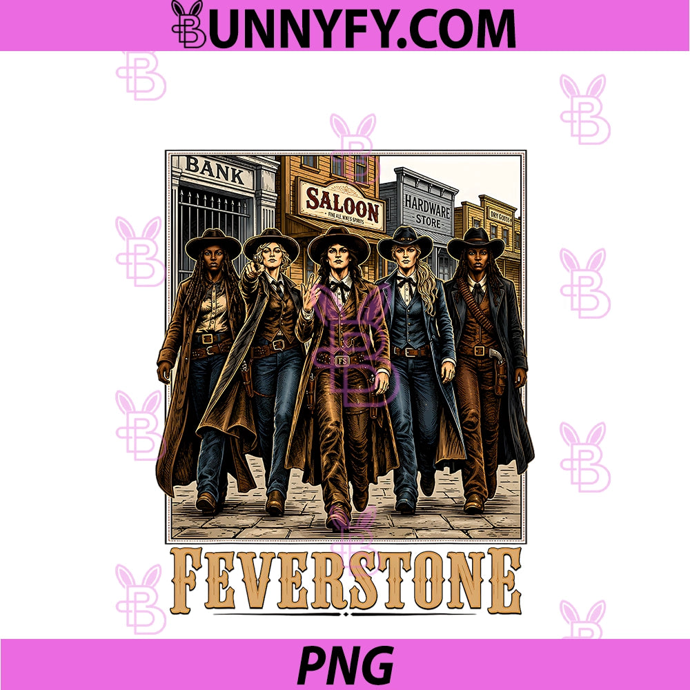Feverstone Vintage PNG, Western Fearless Cowgirl Team Women PNG