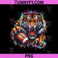 Fierce Tiger Football Art PNG, Sports Energy Wild Game Power PNG