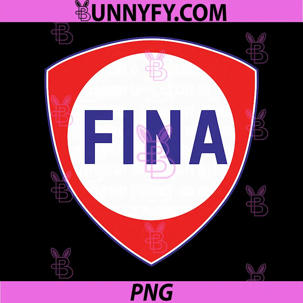 Fina Logo Shield Vintage Style PNG, Classic Oil Brand Retro Design PNG
