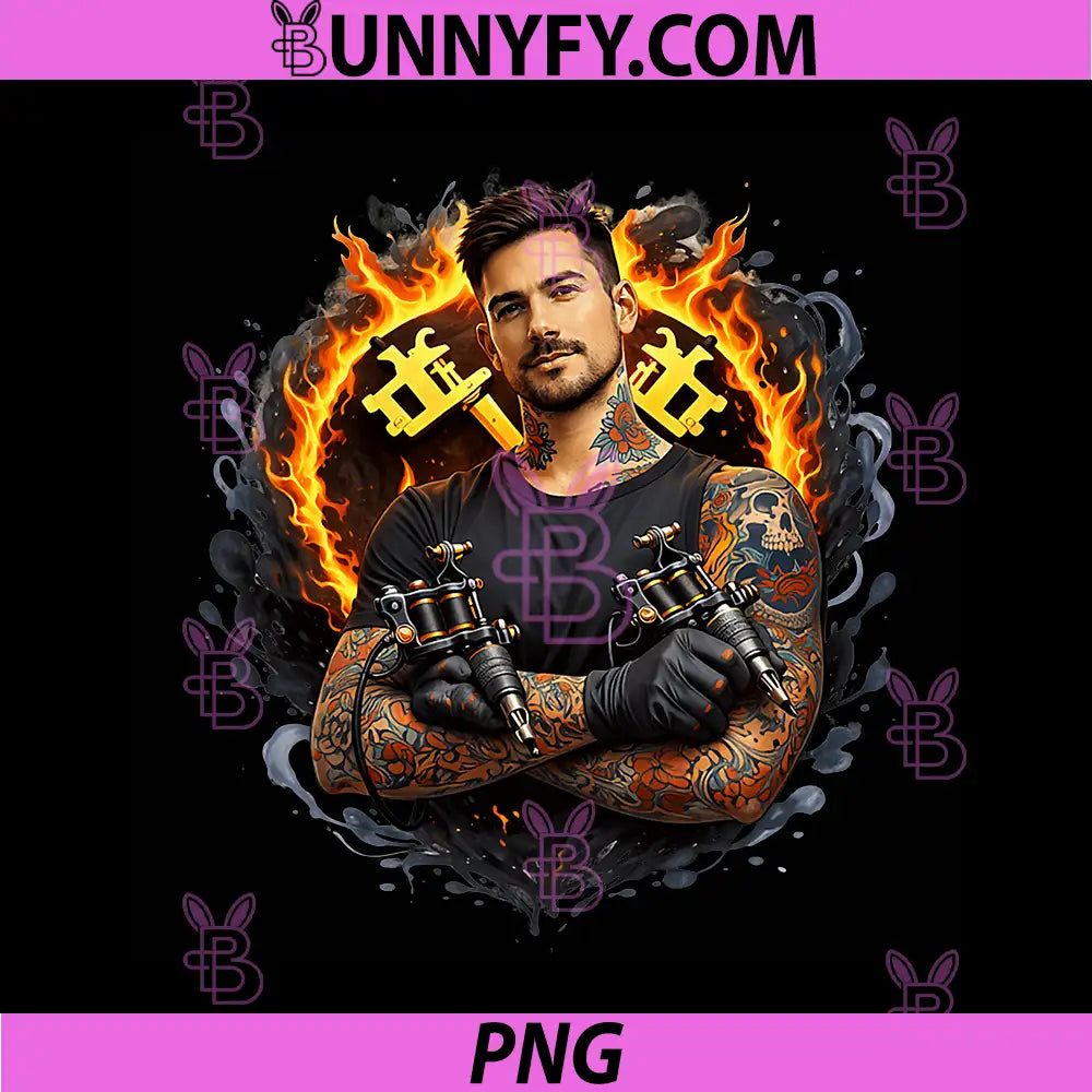 Fire Circle Tattoo PNG, Artist Power Design PNG