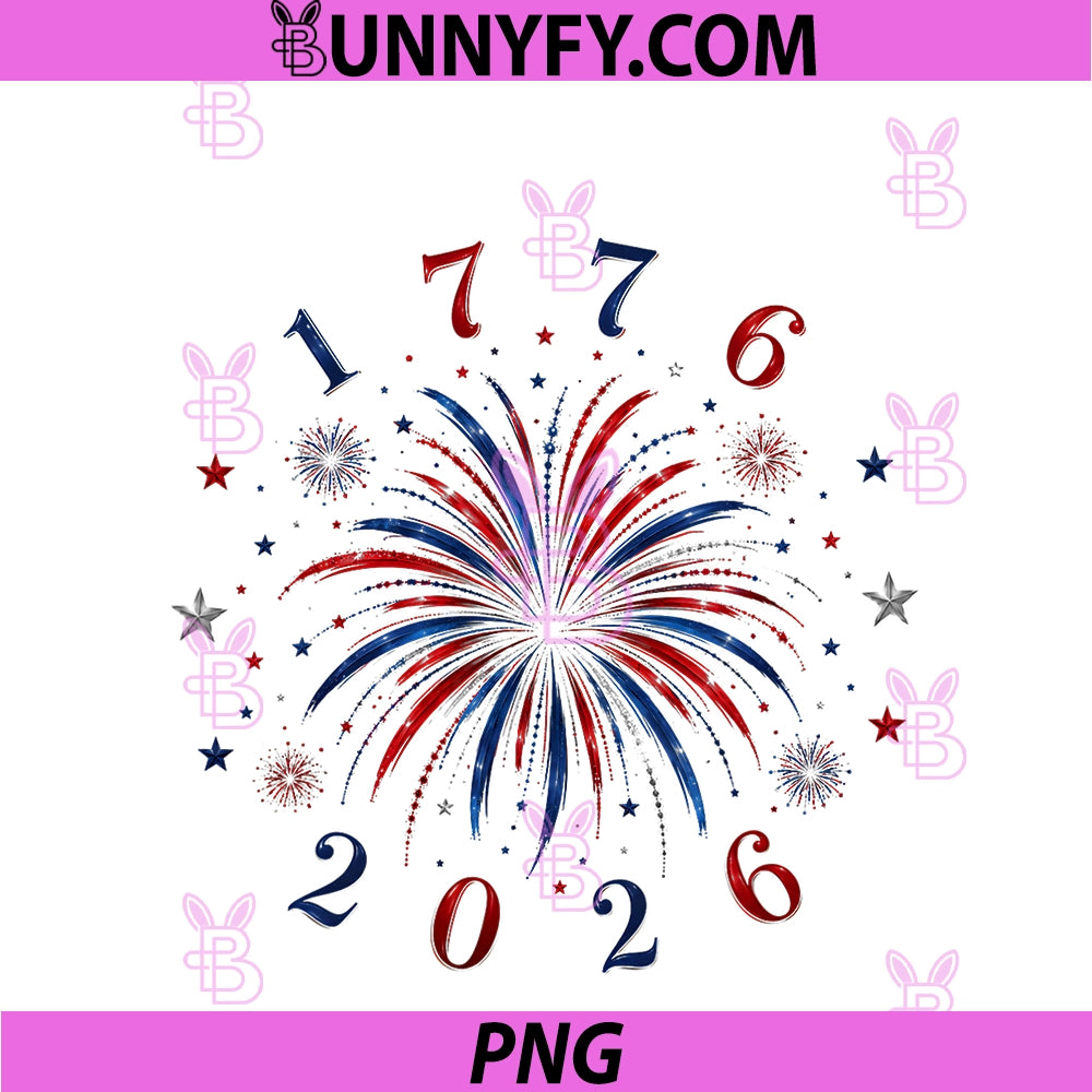 Fireworks America's 250th PNG, 1776 2026 Patriotic 4th Of July PNG