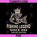 Fishing Catching PNG, Fish Legend Since 1986 Birthday 40's PNG