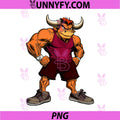 Muscular Bull Gym Cartoon Character PNG, Fitness Bodybuilder Strong Bull Art PNG