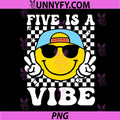 Five is a Vibe PNG, 5th Birthday Groovy PNG