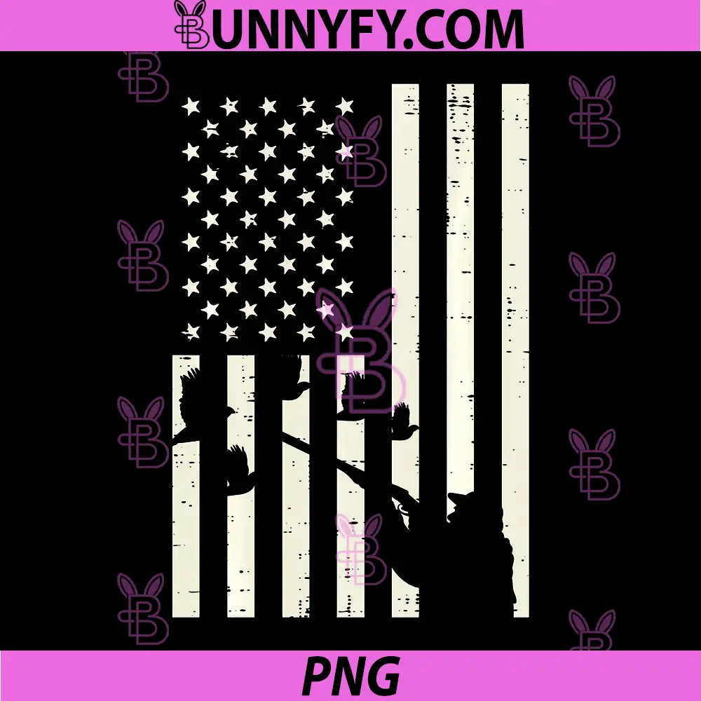 Flag Quail Pheasant Hunting PNG, Vintage Upland Hunt Patriotic PNG