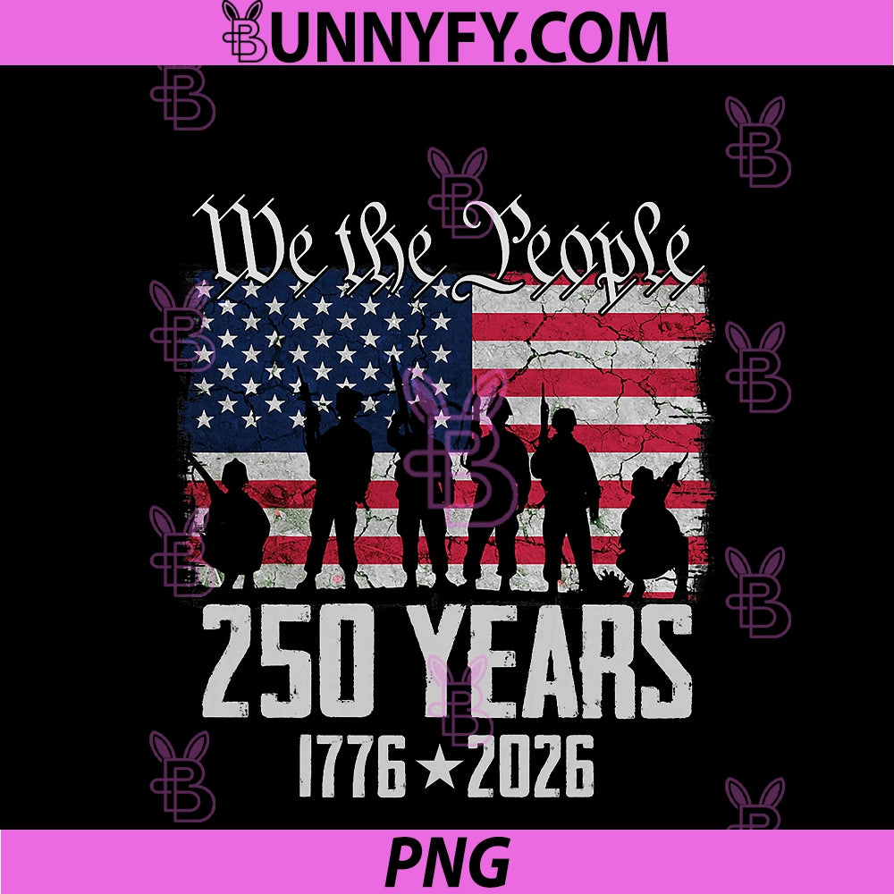 Flag Vintage 250 Years PNG, American 1776 2026 250th USA Birthday PNG