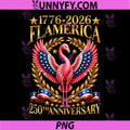 Flamerica 250th Anniversary PNG, American Flamingo 4th of July PNG
