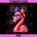 Flamerica Flamingo Patriotic PNG, 4th of July USA Flag Freedom PNG