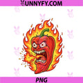 Flaming Angry Chili PNG, Pepper Spicy Food Lover Heat PNG