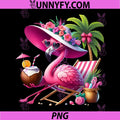 Flamingo Pink Palm Tree PNG, Tropical Beach Summer Vacation PNG