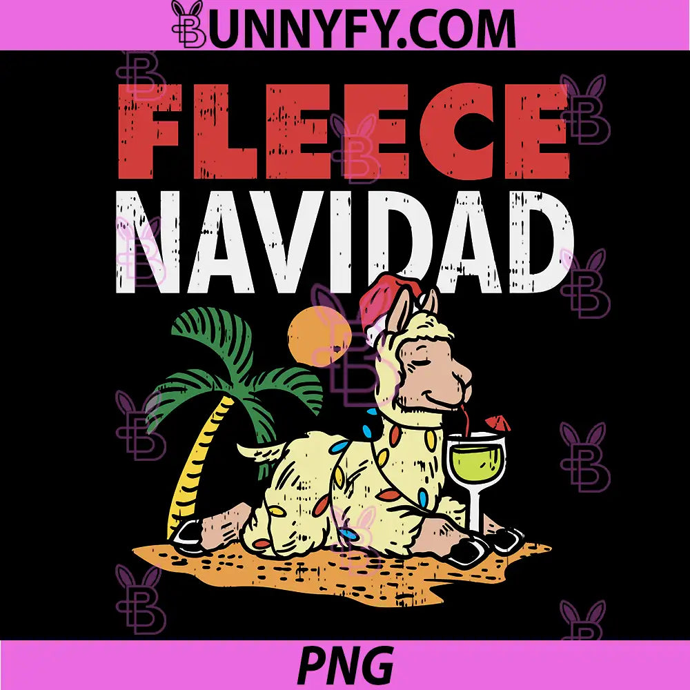 Fleece Navidad Summer PNG, Funny Christmas in July PNG
