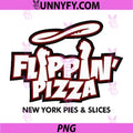 Flippin Pizza PNG, Retro New York Style Logo PNG