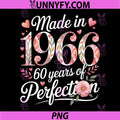 Floral 1966 60 Years Old PNG, Grandma Flowers 60th Birthday PNG