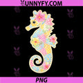 Floral Patchwork Seahorse PNG, Retro Quilt Ocean Aesthetic PNG