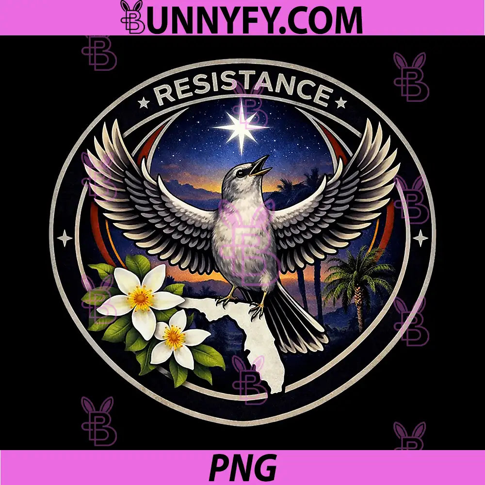 Florida FL Rebel Bird Alliance Resistance PNG, No Kings 2026 PNG