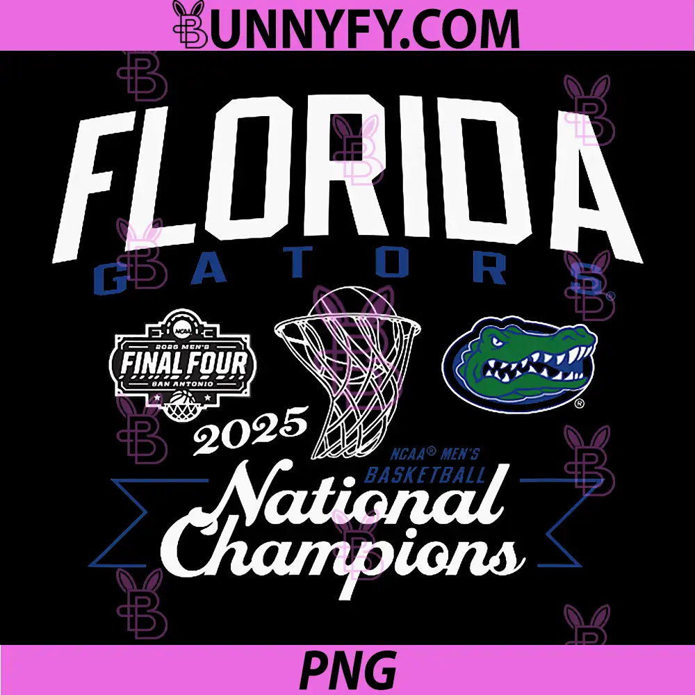 Florida Gators National Champs 2025 PNG, Basketball Swish PNG