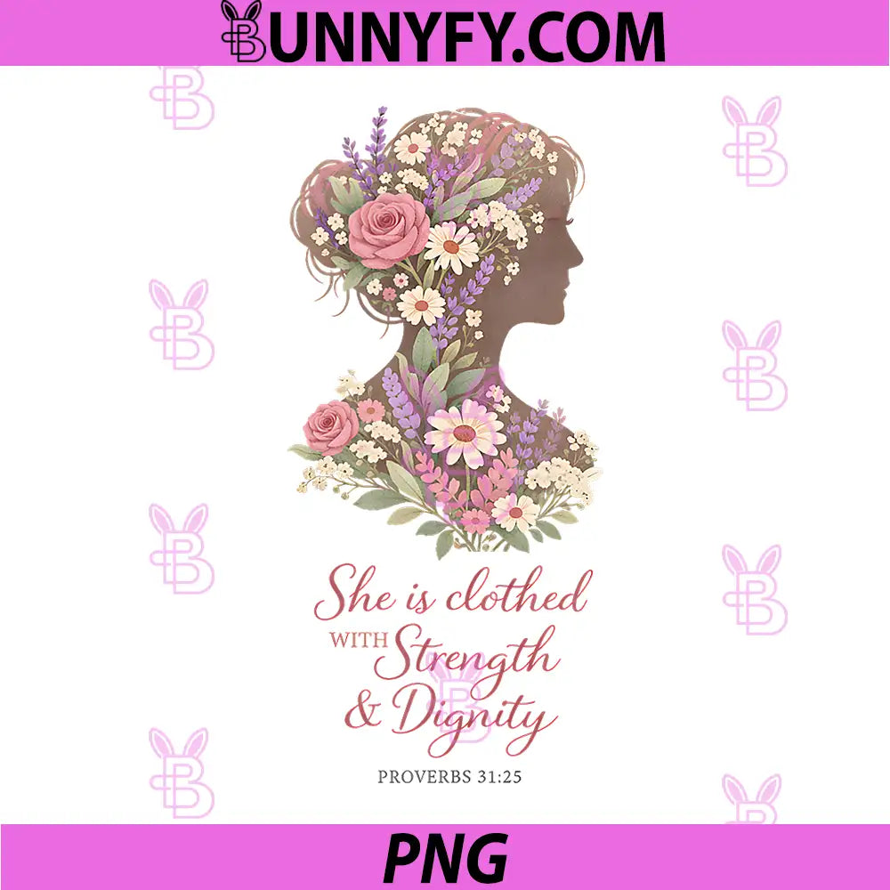 Flower Christian Woman Proverbs PNG, 31 25 Botanical Floral Faith PNG