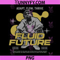 Fluid Future Streetwear Graphic PNG, Adapt Flow Thrive Quote Design PNG