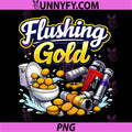 Flushing Gold PNG, Plumber Pipe Pun Graphic PNG