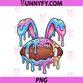 Football Easter Ice-Cream Drip PNG, Bunny-Ears PNG