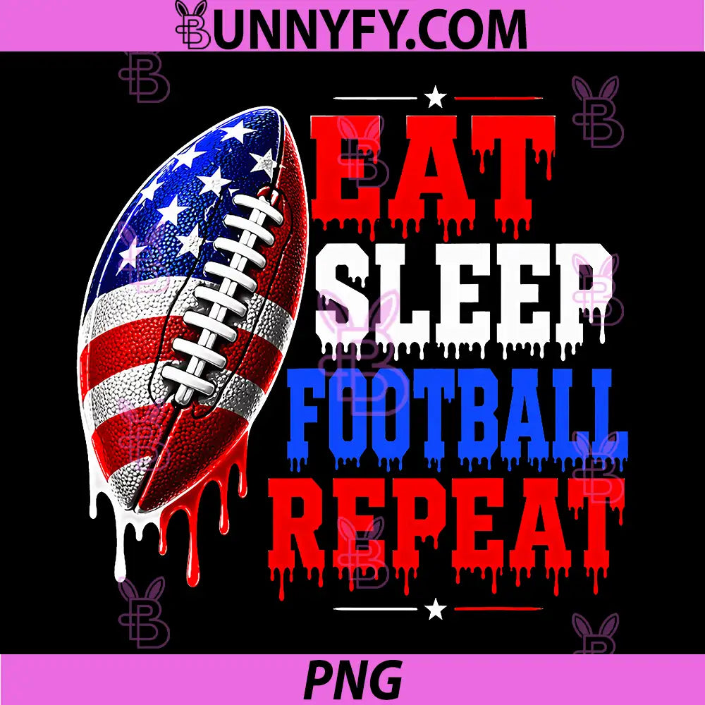 Football Drip USA PNG, American Flag 4th of July PNG