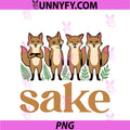 For Fox Sake Four Foxes PNG, Funny Woodland Animal Humor PNG
