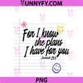 For I Know The Plans I Have For You PNG, Retro Christian Teacher PNG