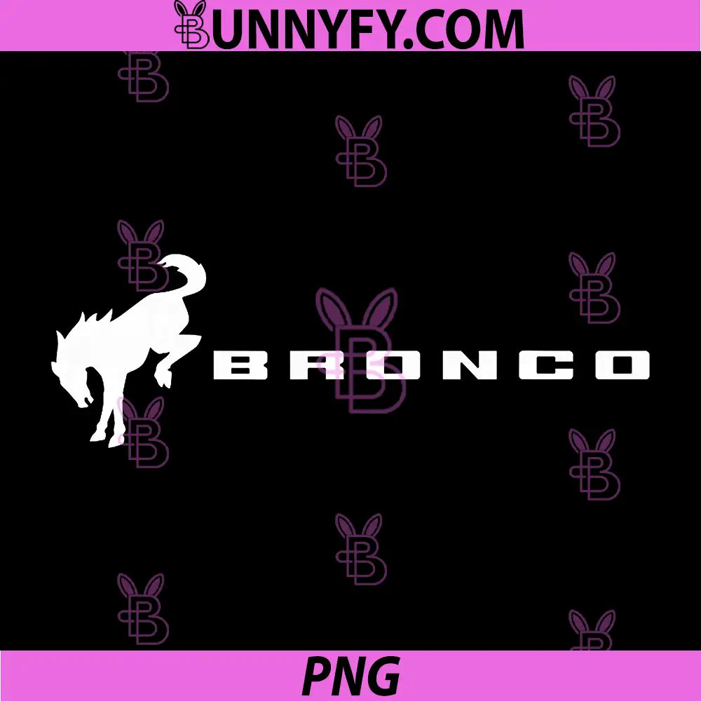 Ford Bronco Horizontal Logo PNG, Classic Bronco Horse Emblem PNG