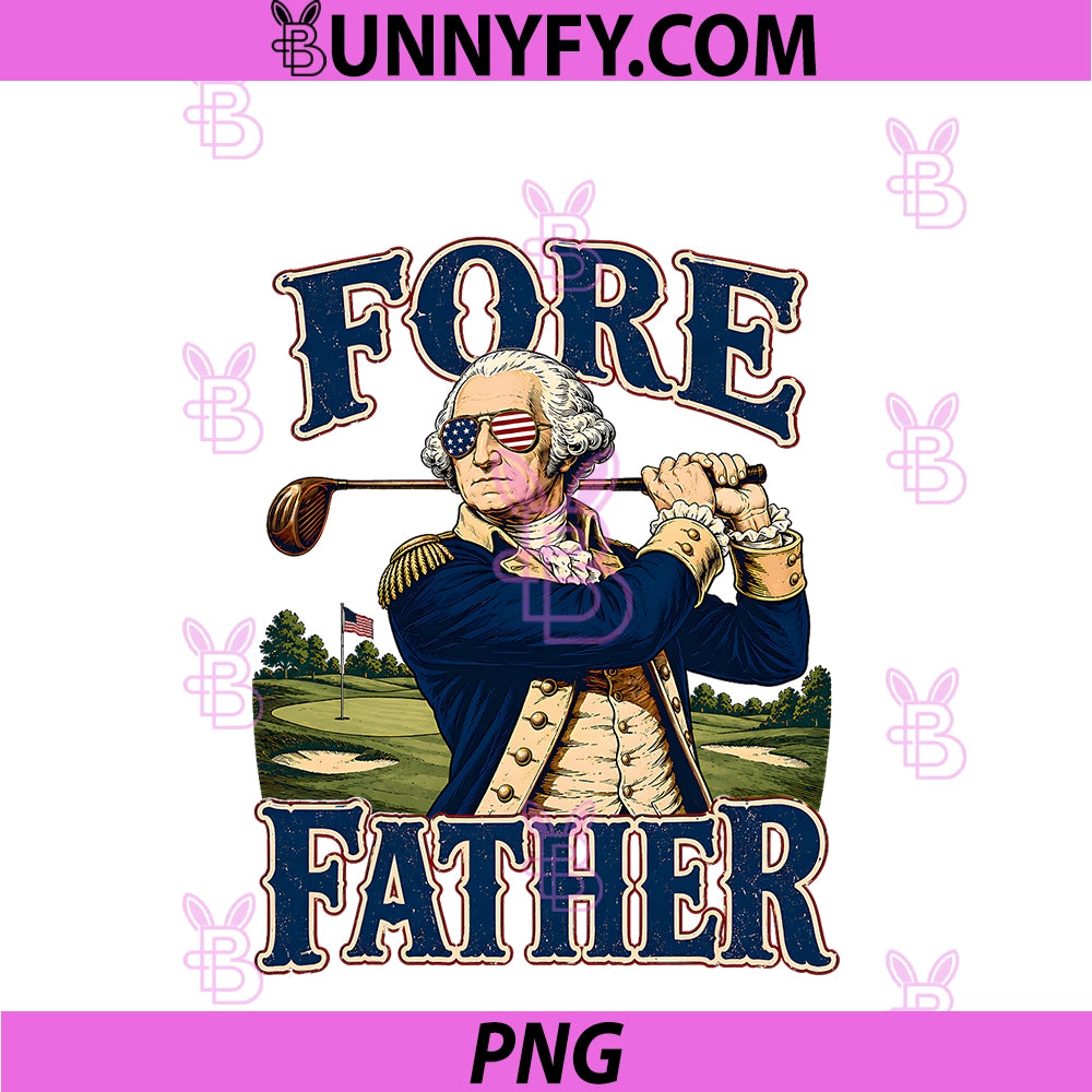 Fore Father PNG, George Washington Golf PNG