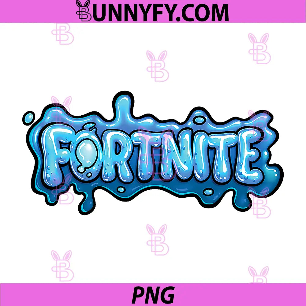 Fortnite Slurp Style Logo PNG, Fortnite Liquid Drip Text Design PNG