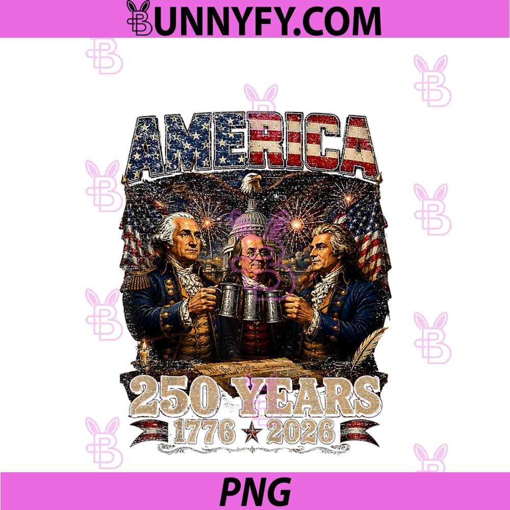 Founding Fathers Squad Party 1776 2026 PNG, 4th Of July USA 250th PNG