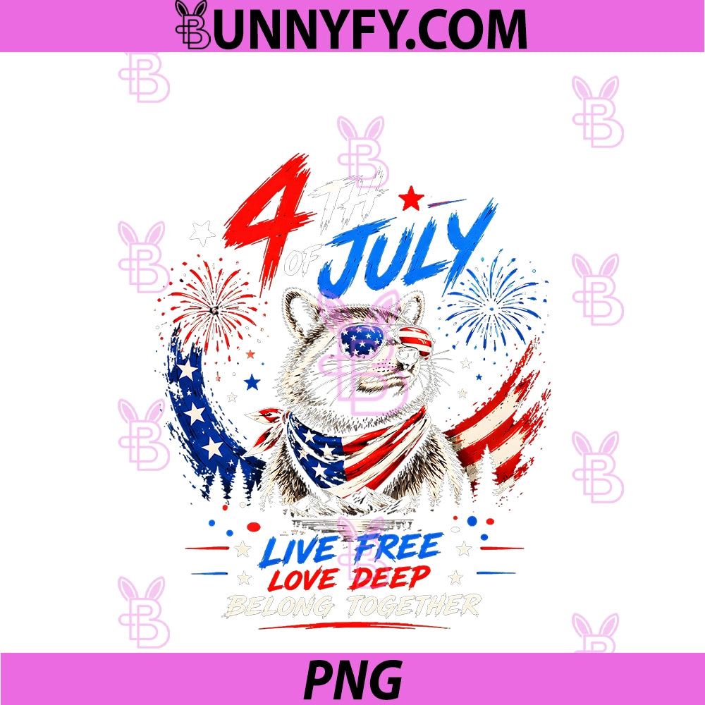 Fourth Of July PNG, Raccoon Fireworks Party Lover. 4th Of July PNG
