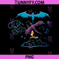 Fourth Wing Three Dragons Art PNG, Fantasy Night Sky PNG