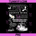 Fourth Wing Dragon Rider PNG, Fly Or Die Quote PNG