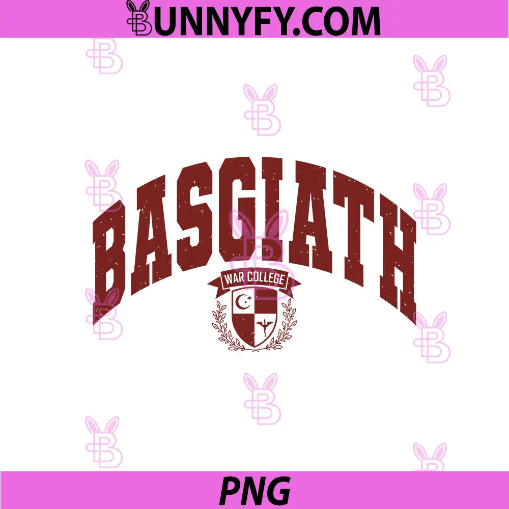 Basgiath War College Vintage Typography PNG, Fourth Wing PNG