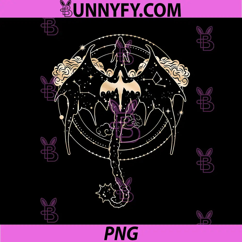 Celestial Dragon Constellation Wings Art PNG, Fantasy Dragon Star Circle PNG