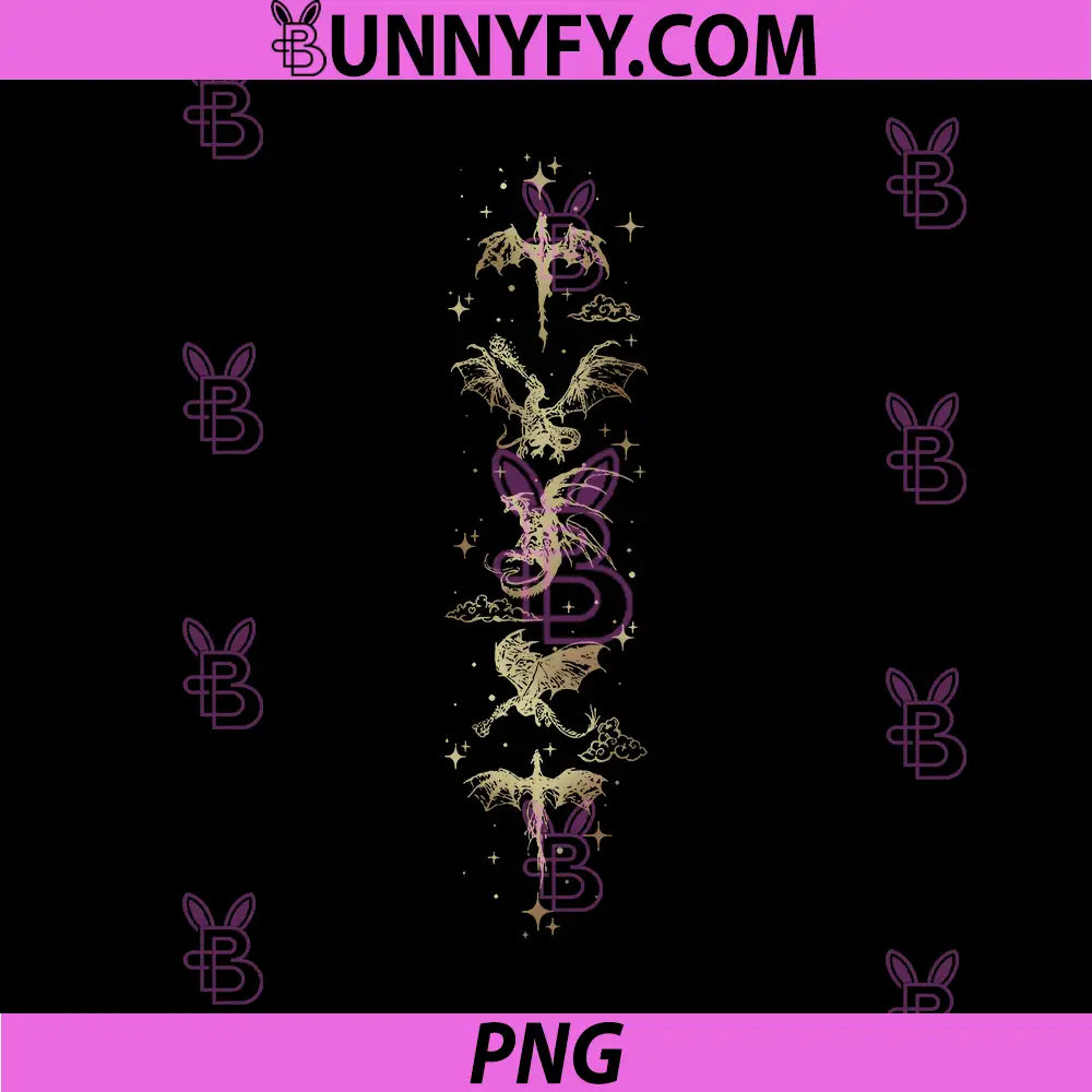 Vertical Flying Dragon Line Art PNG, Gold Fantasy Dragon Stack Design PNG