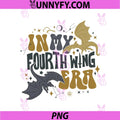 In My Fourth Wing Era Aesthetic PNG, Fourth Wing Dragon Clipart PNG